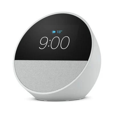 Amazon Echo Spot (modelo 2024) con asistente virtual Alexa, Blanco