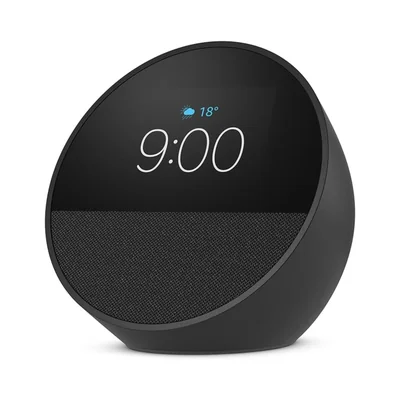 Amazon Echo Spot (modelo 2024) con asistente virtual Alexa, Negro