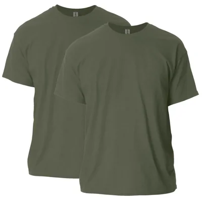 Camiseta Gildan G2000 Verde Militar 2 unidades XL