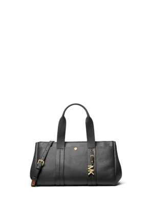 Bolso Satchel Michael Kors Romee Small Negro con Herrajes en Tono Dorado