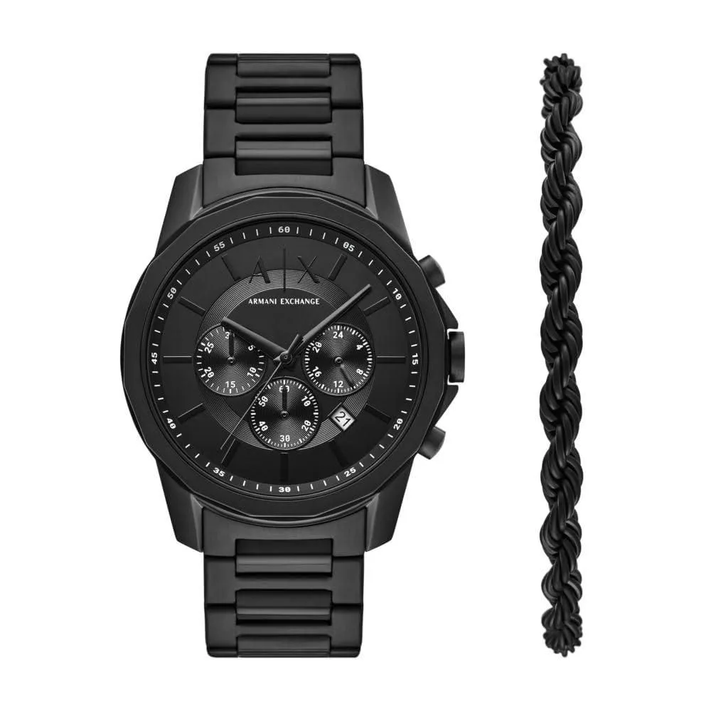 Reloj Armani Exchange Cronógrafo Negro de Acero Inoxidable