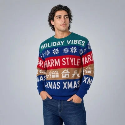 Suéter Navideño Con Letras Varios Para Hombre Quarry