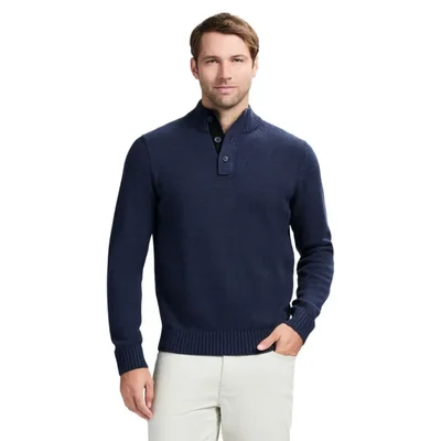 Jersey Izod con estampado de botones para hombre blazer azul marino  Talla S