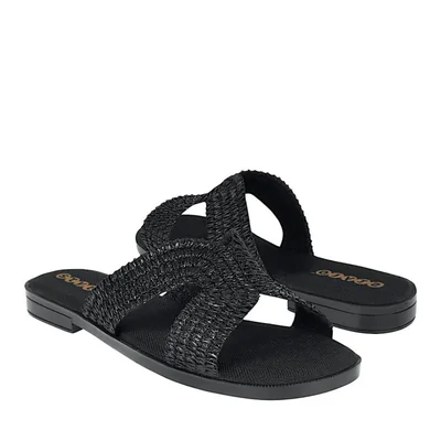 SANDALIAS DAMA STYLO 5072 TEXTIL NEGRO