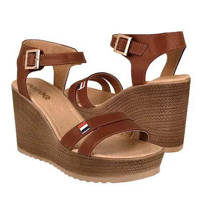 SANDALIAS DAMA STYLO 5508 SIMIPIEL CAFÉ