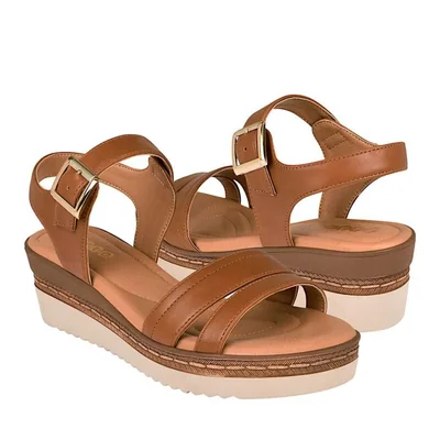 SANDALIAS DAMA STYLO RY7700 SIMIPIEL CAFÉ