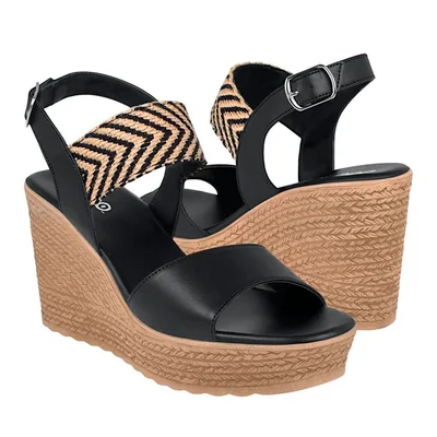 SANDALIAS DAMA STYLO 280 SIMIPIEL NEGRO
