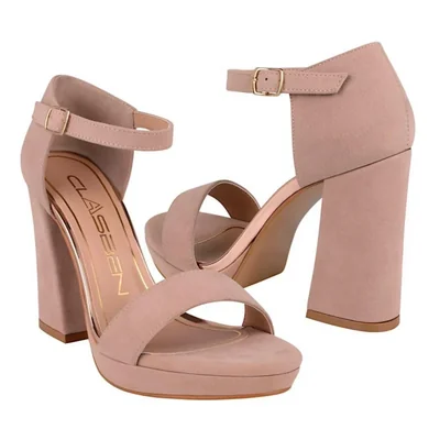 SANDALIAS DAMA CLASBEN RIHANNA BEIGE SUEDE