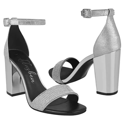 SANDALIAS DE FIESTA DAMA CLASBEN LOVE 126725 TEXTIL PLATA