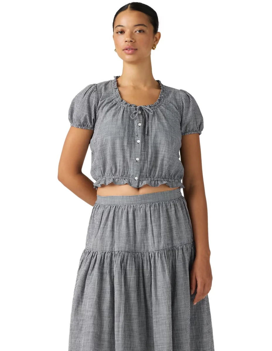 Blusa manga corta para mujer