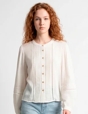Blusa manga larga para mujer