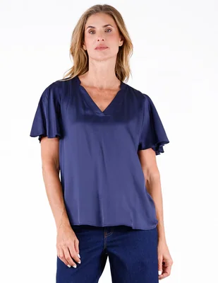 Blusa manga corta para mujer
