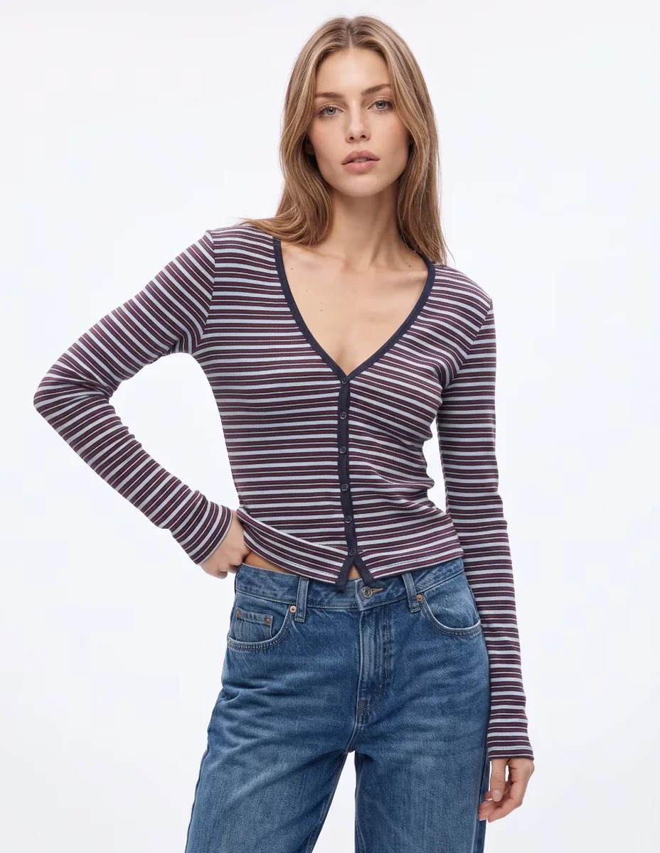 Blusa manga larga para mujer