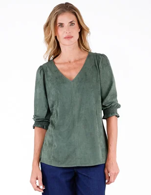 Blusa manga 3/4 para mujer