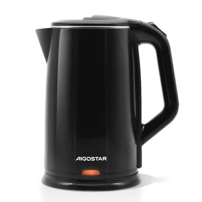Tetera Eléctrica Aigostar De 1.7l Y 1200w, Color Negro, Hervidor Rápido