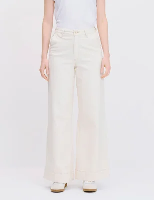 Jeans wide leg cintura para mujer
