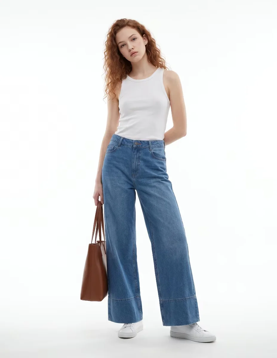 Jeans wide leg para mujer