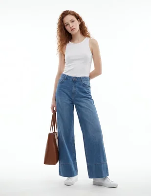 Jeans wide leg para mujer