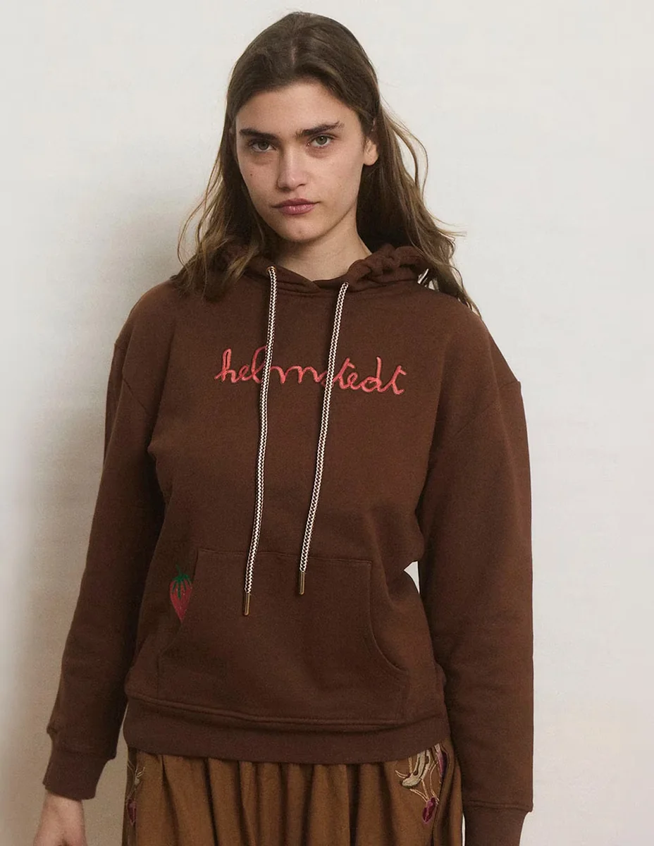 Sudadera con capucha y bolsa para mujer
