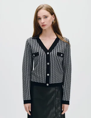 Suéter cuello camisero para mujer