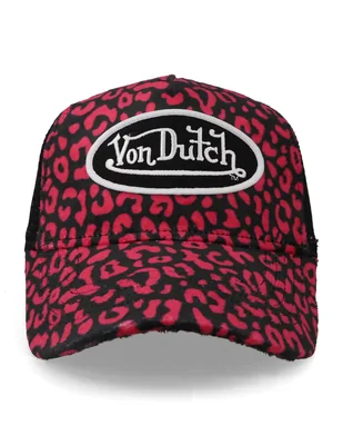 Gorra visera curva snapback Von Dutch Vanimal Negro/Rosa Ajustable para adulto