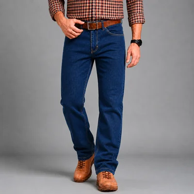 Pantalón Vaquero de Mezclilla Rígida John Silver Azul Stone