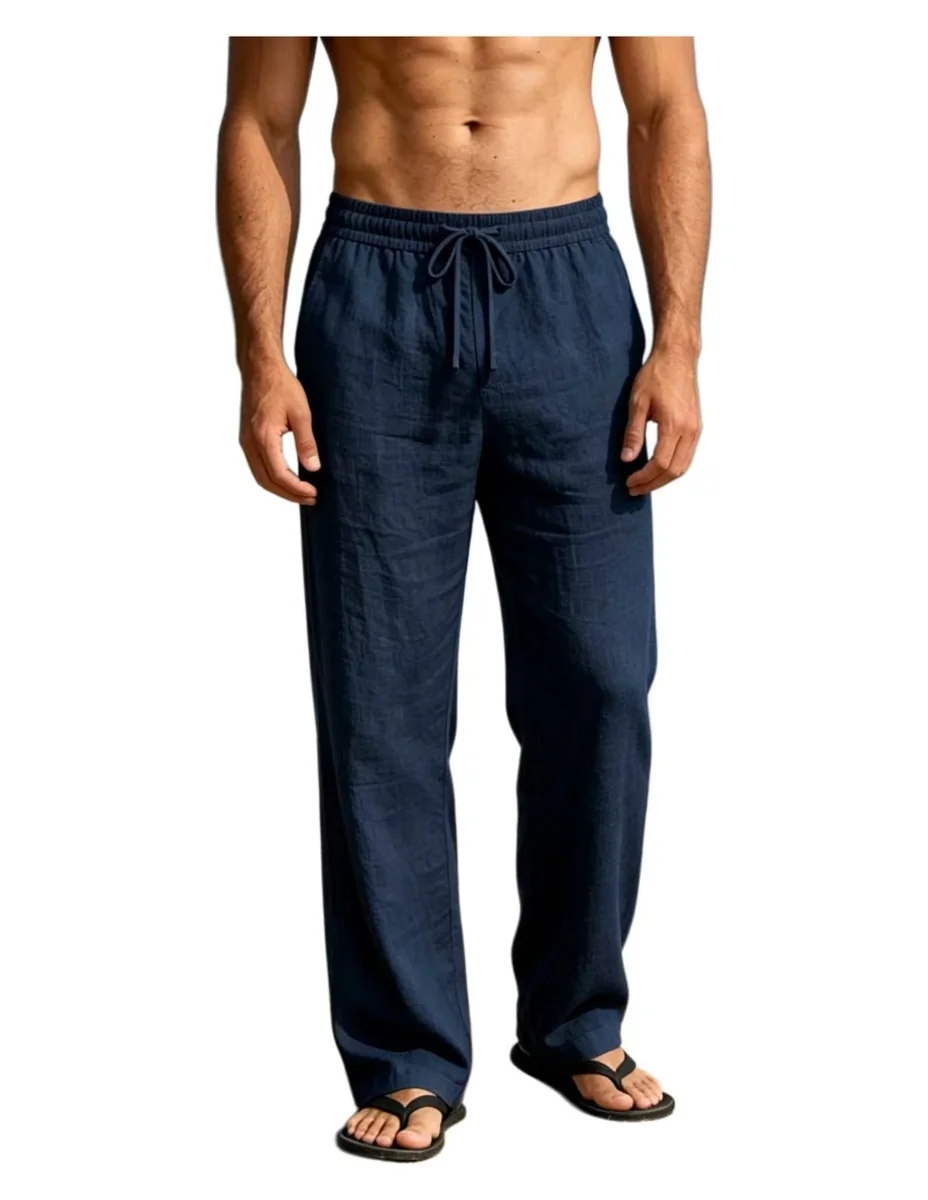 Pantalón Casual Regular Regular de Lino para hombre