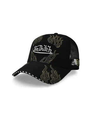 Gorra visera curva snapback Von Dutch Flashfire Trucker Negro Unitalla para adulto