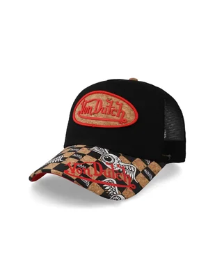 Gorra visera curva snapback Von Dutch Corked Trucker Negro Unitalla para adulto