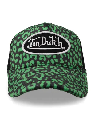 Gorra visera curva snapback Von Dutch Vanimal Negro/Verde Ajustable para adulto