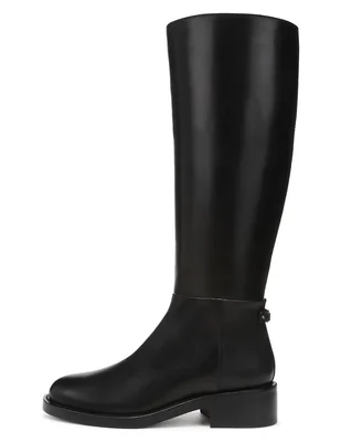 Bota abajo de la rodilla milla de piel para mujer