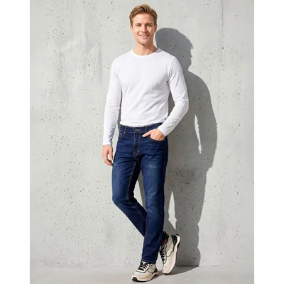 Jeans Hombre Moda Recto Azul Furor 62107819
