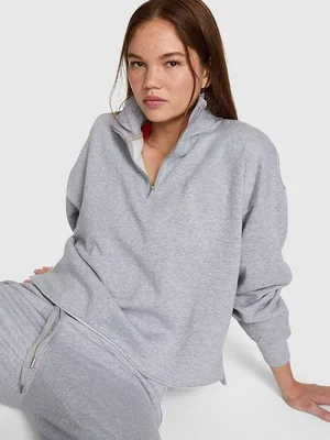 Sudadera de Corte Recto con Cremallera 1/4 Campus Fleece™