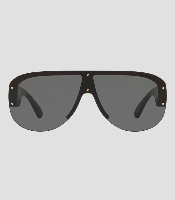 Lentes de sol ovalados negros Hombre