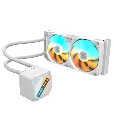 Enfriamento Liquido Gigabyte GME 240 - 2200 RPM, 2VENTILADORES de 120MM, Blanco, para Intel y AMD