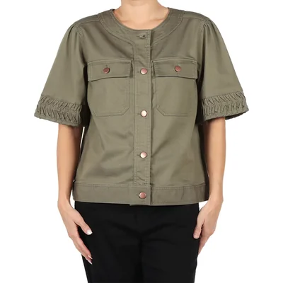 Chamarra Manga Corta Casual Ruby Rd para Mujer