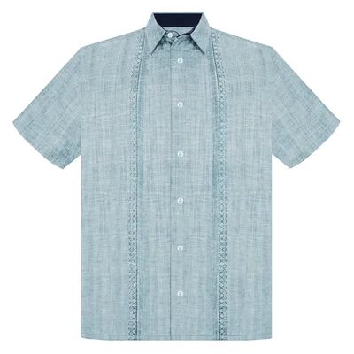Camisa Turquesa Malibu Cancumisa Manga Corta para Hombre