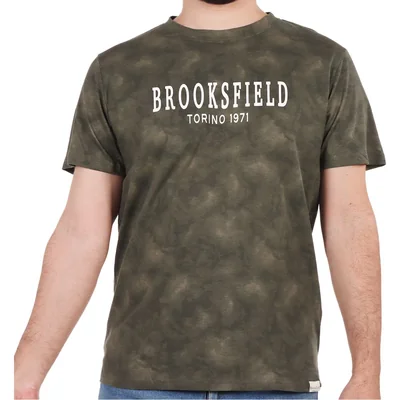 Playera Logo Estampado Algodón Brooksfield para Hombre