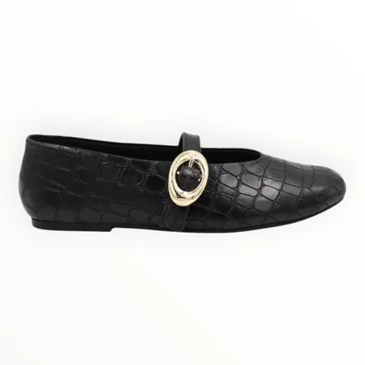 Zapato Para Dama Tipo Mary Jane Negro Senties