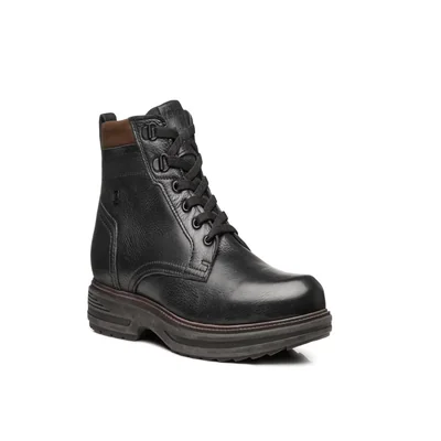 Bota Alta en Piel Pegada Negro para Hombre