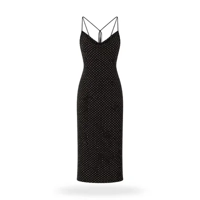 Vestido De Puntos Negro