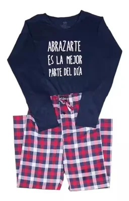 Pijama Para Caballero Manga Larga “abrazarte Es La Mejor Parte Del Día” Twins