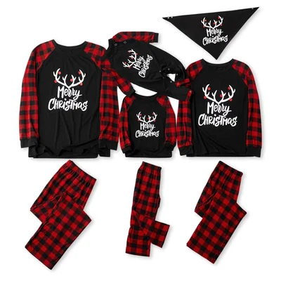 Conjunto De Pijama Iffei Negro Para Familia Talla M - Venta Internacional.