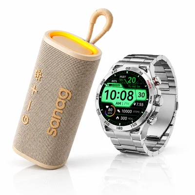 Smartwatch Filwans GTR + Bocina Bluetooth Sanag M15: estilo y música para tu día a día