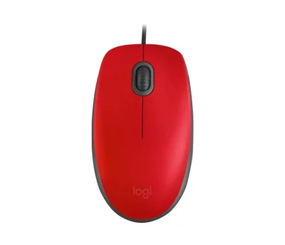 Ratón Logitech M110 USB Óptico 1000 DPI Rojo