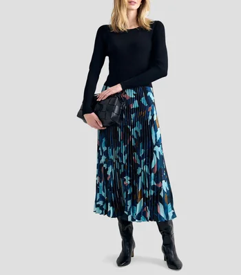 Vestido midi manga larga Mujer