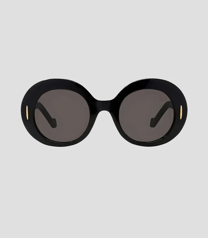 Lentes de sol redondos negros Mujer