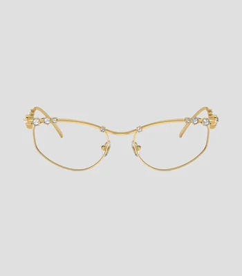 Lentes oftálmicos ojo de gato SK1015 dorado Mujer