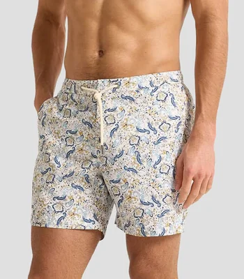 Traje de baño corto estampado Hombre