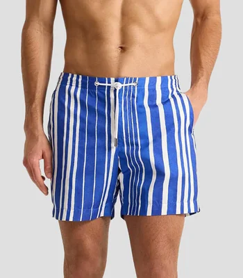 Traje de baño corto a rayas Hombre